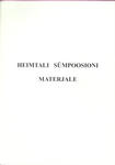 Heimtali sümpoosioni materjale