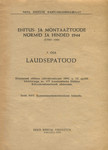 Ehitus- ja montaažtööde normid ja hinded 1944. Laudsepatööd