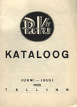 RaKü kataloog. Juuni-juuli 1933 Tallinn