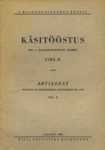 Käsitööstus. Artisanat. 1937. a. majandusloenduse andmed. Données du recensement économique de 1937