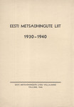 Eesti Metsaühingute Liit 1930-1940
