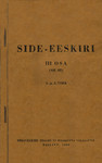 Side-eeskiri. (SiE III). 1. ja 2. vihk. Sidevarustuse materjalosa telefoni alal. Optilise sidevarustuse materjalosa