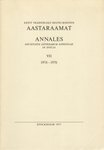 Eesti Teadusliku Seltsi Rootsis aastaraamat. Annales Societatis Litterarum Estonicae in Svecia. 1974-1976