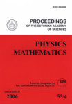 Physics. Mathematics, December 2006, 55/4. Proceedings of the Estonian Academy of Sciences