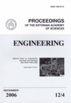 Engineering, December 2006, 12/4. Proceedings of the Estonian Academy of Sciences