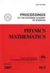 Physics. Mathematics, March 2007, 56/1. Proceedings of the Estonian Academy of Sciences 