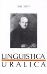 Linguistica Uralica. XLIII