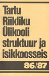Tartu Riikliku Ülikooli struktuur ja isikkoosseis. Teatmik