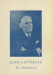 Jaan Lattikule 80. sünnipäeva puhul