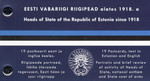Eesti Vabariigi riigipead alates 1918. a. Heads of State of the Repiblic of Estonia since 1918