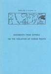 Documents from Estonia on the Violation of Human Rights