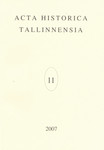 Acta Historica Tallinnensia