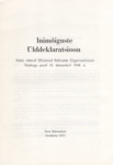 Inimõiguste Ülddeklaratsioon. Vastu võetud Ühinenud Rahvaste Organisatsiooni Täiskogu poolt 10. detsembril 1948. a.