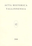 Acta Historica Tallinnensia