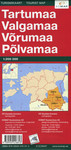 Tartumaa. Valgamaa. Võrumaa. Põlvamaa kaart. 1:200 000