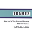Trames. Vol 12. 2008/4. Journal of the Humanities and social Sciences