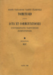 Eesti Vabariigi Tartu Ülikooli toimetused. Acta et Commentationes Universitatis Tartuensis (Dorpatensis)