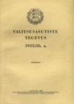 Valitsusasutiste tegevus. 1935/36. a.