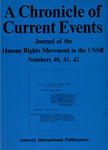 A Chronicle of Current Events. Numbers 40, 41, 42. Journal of the Human Rights Movement in the USSR