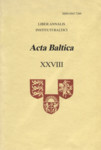 Acta Baltica. Liber annalis Instituti Baltici. 1990