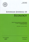Estonian Journal of Ecology. Volume 58. 2009/3