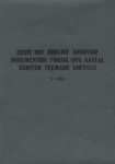 Eesti NSV Riiklike Arhiivide dokumentide põhjal 1978. aastal uuritud teemade loetelu