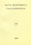 Acta Historica Tallinnensia