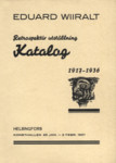 Eduard Wiiralt. Retrospektiv utställning katalog. 1917-1936. Helsingfors, Konsthallen 23 jan. - 2 febr. 1937