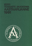 Eesti Teaduste Akadeemia aastaaruanne 1991