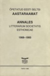 Õpetatud Eesti Seltsi aastaraamat. Annales Litterarum Societatis Esthonicae. 1988-1993