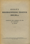 Eesti riigiraudteede tegevus 1935/36. a.. Exercice des chemins de fer de lEstonie en 1935/36