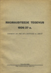 Riigiraudteede tegevus 1926/27. a.. Chemins de fer de lEstonie en 1926/27