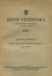 Eesti statistika 1937. Recueil mensuel du Bureau Central de Statistique de lEstonie pour lannêe 1937. Kuueteistkümnes aastakäik. Nr. 182 (1)-193 (12).