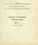 Viljandi transpordi sõiduplaanid. (seisuga 1.01.1982)