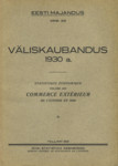 Väliskaubandus 1930 a. Commerce extérieur de lEstonie en 1930