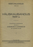Väliskaubandus 1929 a. Commerce extérieur de lEstonie en 1929