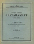 Sisevete uurimise aastaraamat. Jahrbuch des Hydrometrischen Büros Estlands