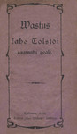 Wastus kahe Tolstoi raamatu peale