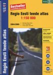 Regio Eesti teede atlas 2004/2005 1:150 000. Estonian Road Atlas. Viron Tiekartasto. Atlas dorog Estonii