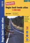 Regio Eesti teede atlas 2004/2005 1:200 000. Estonian Road Atlas. Viron Tiekartasto. Atlas dorog Estonii