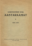 Agronoomide koja aastaraamat. 1935-1937