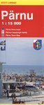 Pärnu linna kaart 1:15 000. Pärnun kaupungin kartta. Pärnu Town Map