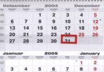Märkekalender 2005