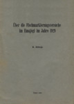 Über die Fischmarkierungsversuche im Emajõgi im Jahre 1929