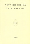 Acta Historica Tallinnensia
