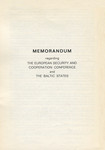 Memorandum regarding the European Security and Cooperation Conference and the Baltic States