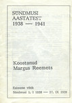 Sündmusi aastatest 1938-1941