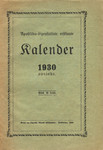 Apostliku-õigeusuliste eestlaste kalender 1930 aastaks
