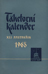 Tartu Tähetorni kalender 1965. aastaks. XLI aastakäik