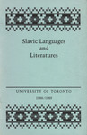 Slavic Languages and Literatures. Undergraduate Handbook 1988-89
